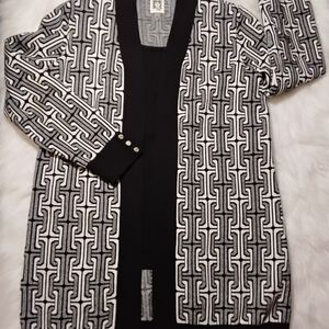 Anne Klein Monochrome Knit Cardigan